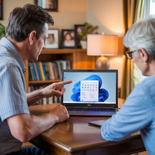 Cours d'informatique à domicile pour senior à Langon